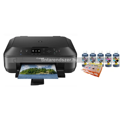 Canon Mg5750 Tölthető XL Reset chipes patronokkal + 5x100 ml tintával